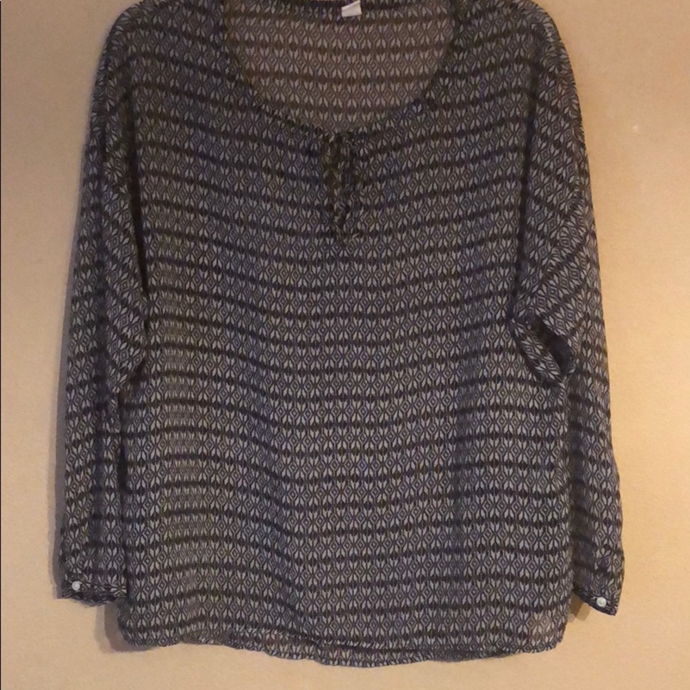 Sheer black and grey shirt